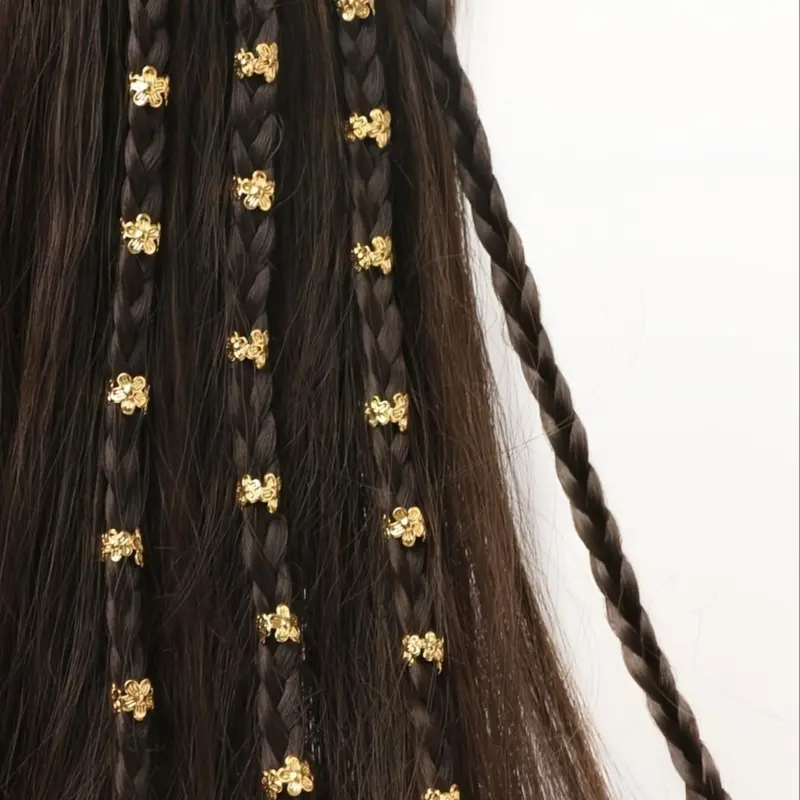 Vintage Flower Decorative Hair Rings, 40pcs/set Fashionable Hair Accessories for Women & Girls, Trendy All-match & Exquisite Hair Accessories for Daily Hairstyle Decoration, Hairpins, Hair Accessories for Braids, Braid Hairstyles