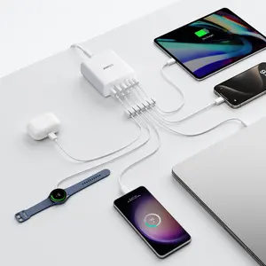 Anker 112W 6-Port Desktop Charging Station (USB-C/USB-A) Fast Charger, Cable Not Included