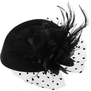 Fascinators Hats 20s 50s Hat Pillbox Hat Tea Hats Derby Fascinators Cocktail Tea Party Headwear for Girl and Women