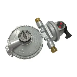 212 MAIN 2-Stage Auto LP Gas Reg, G-106C 8.5 in. RV Changeover Regulator with Metallic Finish, Female Flare Feature, for Sailing & Outdoor Water Sports