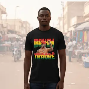 Sgt Ibrahim Traore Burkina Faso King of Kings African Pride Unisex Tee, Cotton Shirt for Men and Women, Black History Month Gift, Ethnic