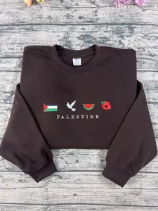 EMBROIDERED Palestine Watermelon Sweatshirt, Hoodie, Sweatshirt,  Flag Shirt
