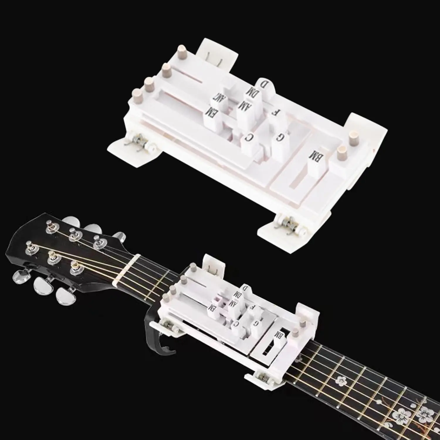 Portable Guitar Chord Presser with Touch Control - Acoustic Guitar Practice Aid for Arthritis Players, Confidence-Building Music Learning Tool