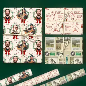 Retro Noah Kahan Songs Wrapping Paper, Stick Season Lyric Inspired Gift Wrap, Noah Kahan Folk Music Album Paper, Festive Holiday Paper for Fans Folk Music Lovers Family & Friends
