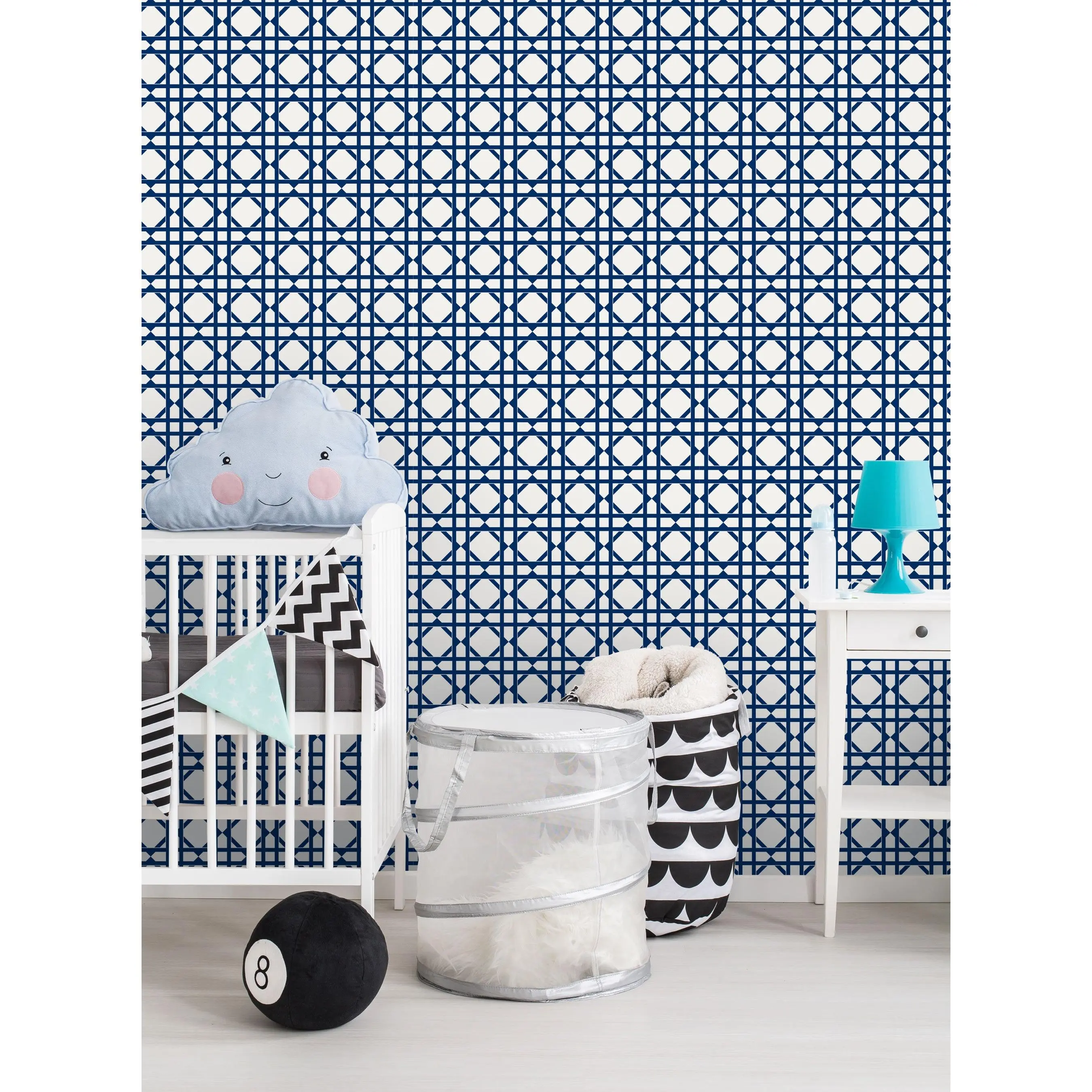 Geometric Non-Pasted Peel and Stick Wallpaper, Home Improvement Building Supplies for Wall Decor