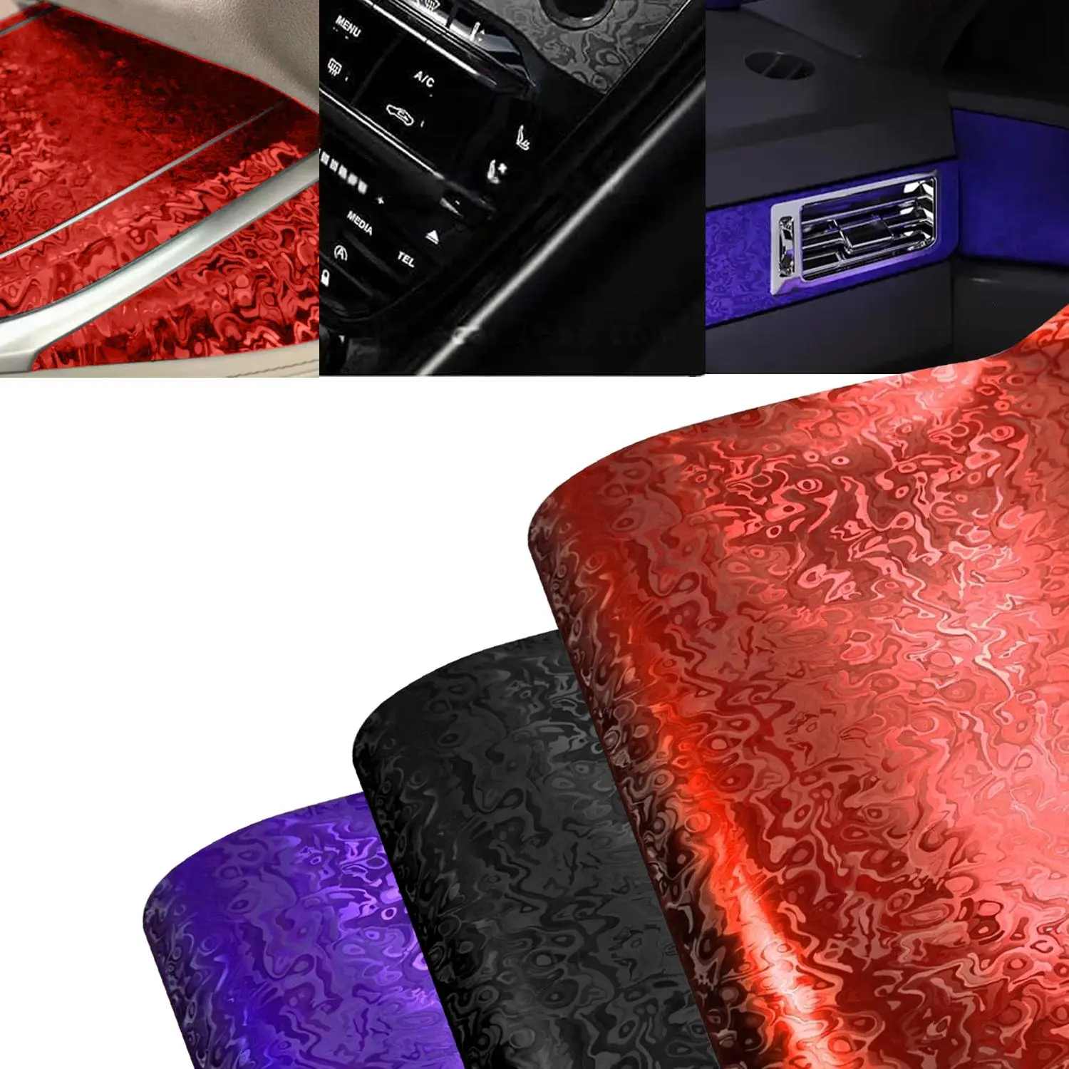 Car Vinyl Wrap Roll, Car Interior Decorative Sticker, Car Exterior Decoration Accessories for Car, Motorcycle, Bike, Laptop, Phone