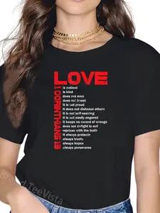100% Cotton Love Is Patient 1 Corinthians 13 Gift for Christian T-Shirt
