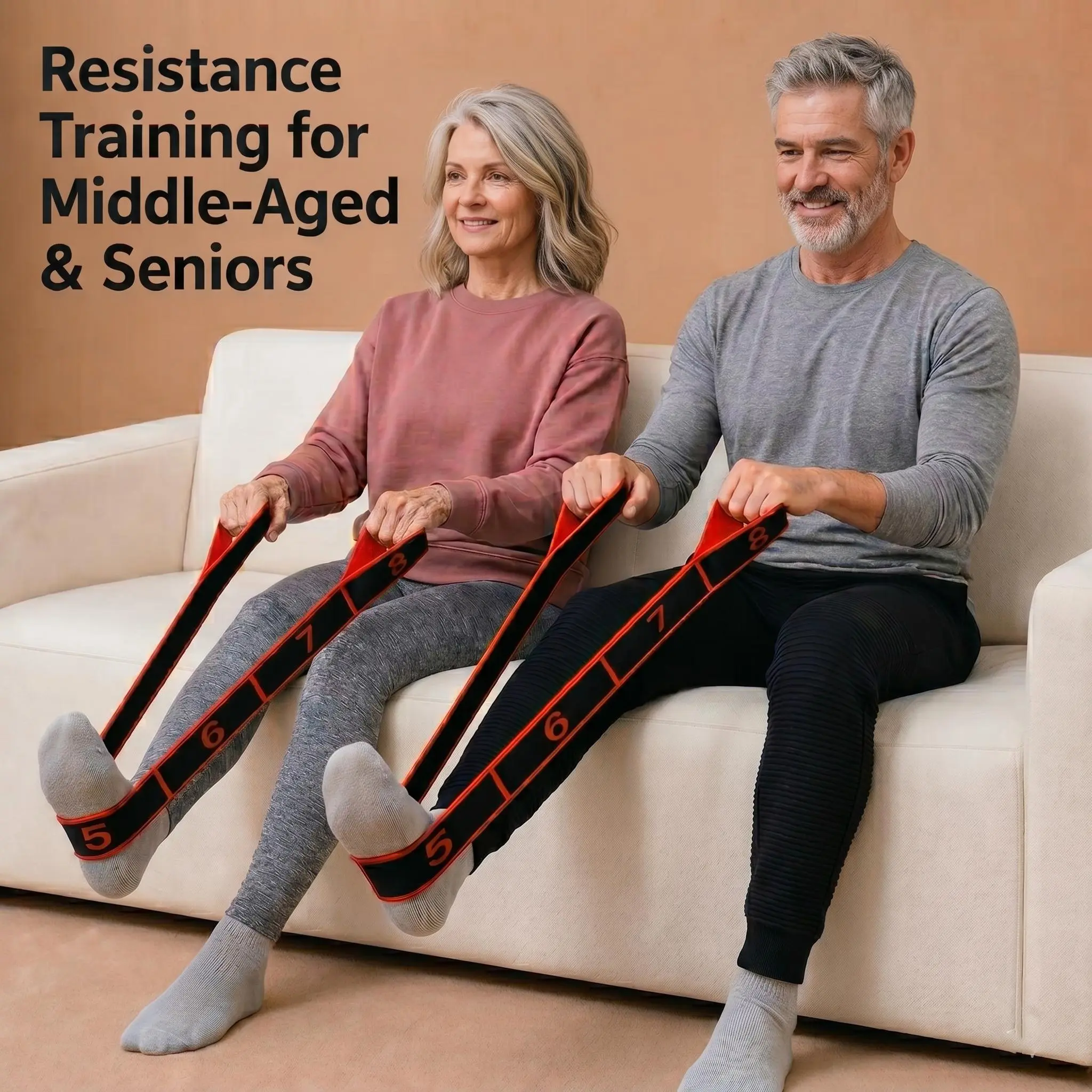 Yoga Resistance Bands, Numbered Elastic Stretcher for Women - Multi Functional Puller to Stretch Legs & Hips for Flexible Yoga & Pilates - Great Fitness Gift, Fitness Gift For Women, Flat Resistance Bands, Training Device Resistance Bands