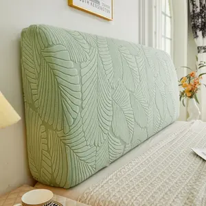 1pc Modern Minimalist Large Leaf Pattern Headboard Cover, All-Around Dustproof & Stain-Resistant, Soft Washable Universal Headboard Protector