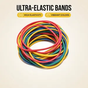 Colorful High Elastic Hair Bands 100 Pack, Durable and Tear-Resistant, Ideal for Office, Home, School Organization