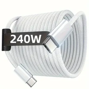 240W USB C for iPhone 17/16/15 Fast Charging Cables (3ft/6ft/10ft) 240W USB C Data Cables with Fast Charging for iPhone 17/16/15, Ultra/Plus/S24/S23, iPad Pro 13/12.9-inch, and iPad Air Cellphone Type C Charging