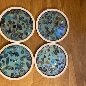 Wooden Epoxy Coasters Set