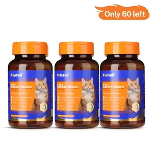 Pointail Freeze-Dried High Meat Bites for Cats - 5-in-1 Support with Colostrum & Krill Oil, Immune & Gut Support, 735mg Meat Per Chew