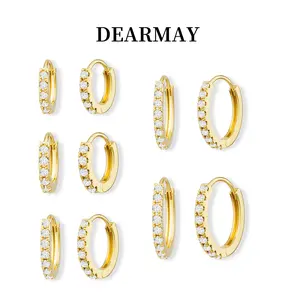Dearmay 5 Pairs Hoop Earring Sets for Women Earring Stack Small Earrings for Women Hypoallergenic Trendy Waterproof Multiple Cartilage Earring for Women Best Gift For Mother' s Day