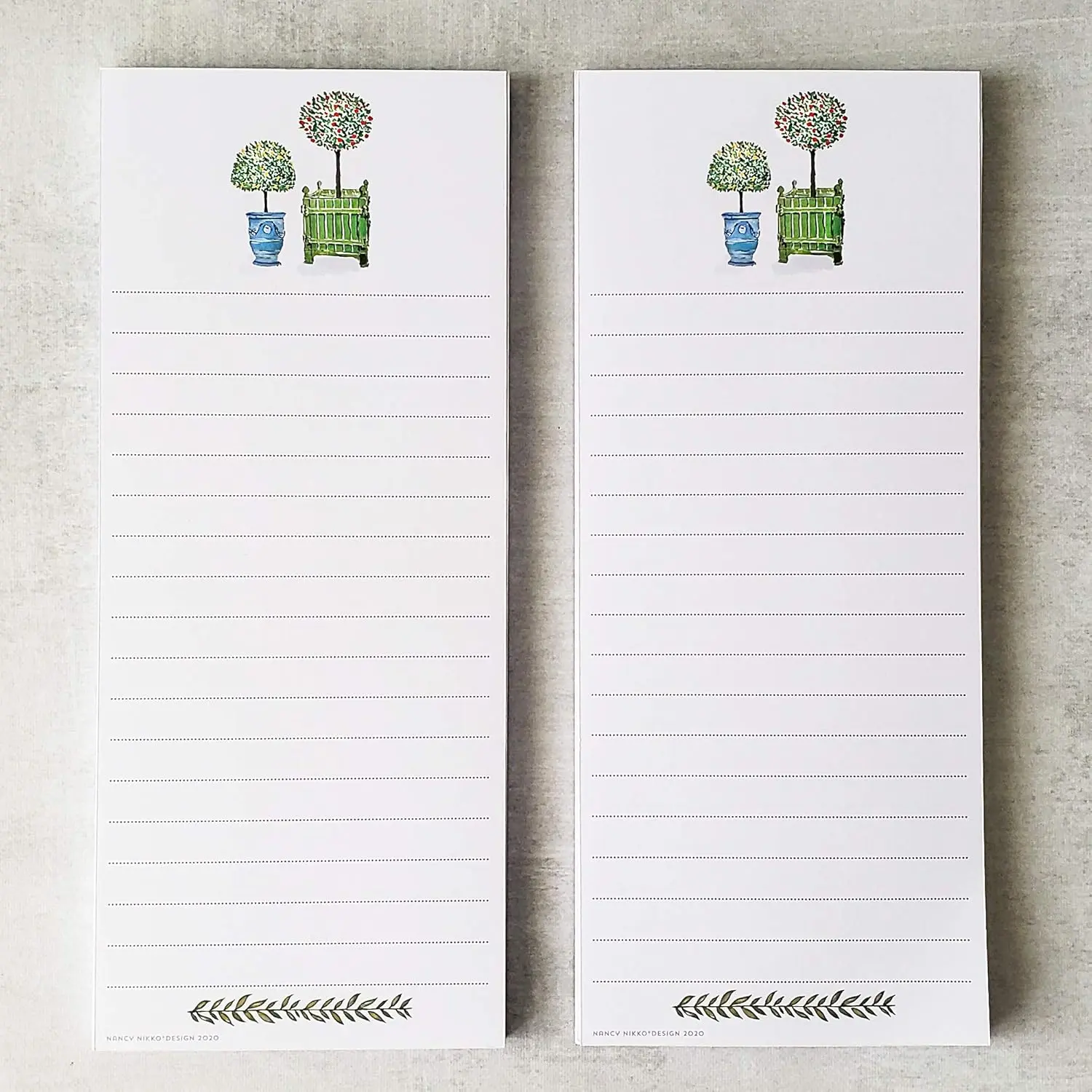 Versailles Topiary Refrigerator Notepads - SET OF TWO PADS