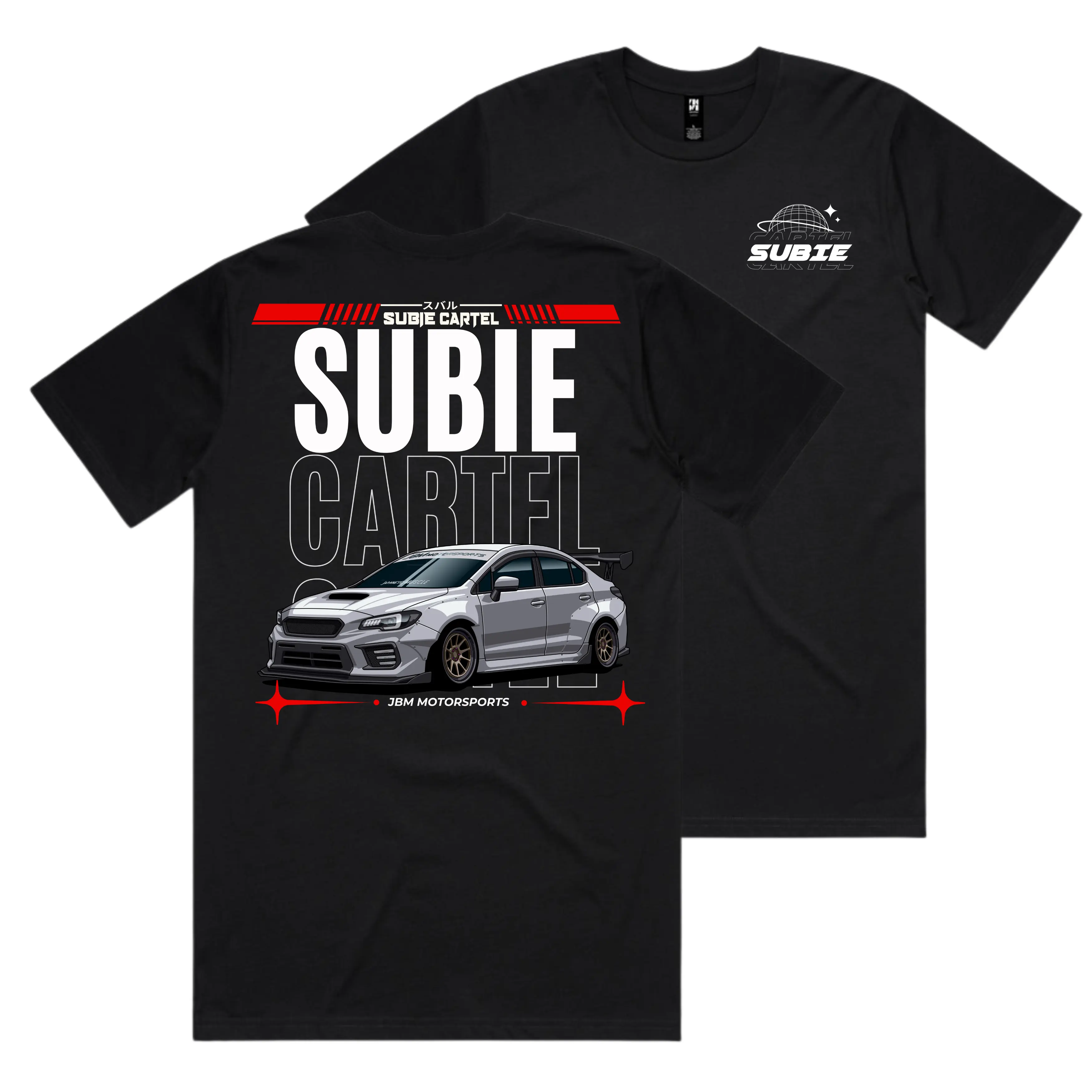 JBM Motorsports Subie Cartel Silver Tshirt