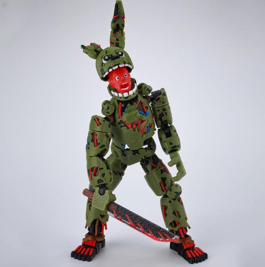 9L 3D-Printed FNAF Freddy Fazbear’s Pizza Springtrap Toys & Action Figures, Anime Models, Lucky13, Dummy13, Titan13 Ornaments & Gifts