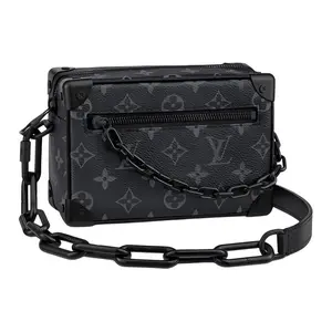 Louis Vuitton Soft Trunk Mini Monogram Coated Canvas Crossbody Bag for Men, Black