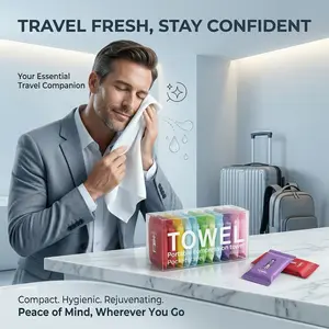 14Pcs Disposable FaceTowel Ultra-Absorbent Thick Portable Travel Wash Cloth, Disposable Washcloths for Adults Ideal for Camping, Hotel, Gym & Daily Use