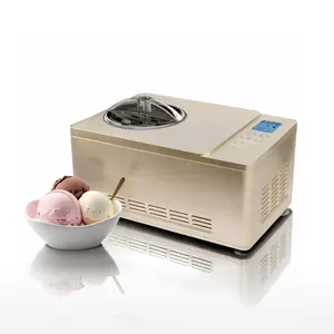 Whynter ICM-220CGY 2 qt. Automatic Ice Cream Maker Compressor Upright w/ Stainless Steel Bowl & Built-in Timer - Champagne Gold