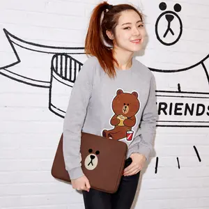 Cute Bear Laptop Sleeve for MacBook & Notebook | Minimal Kawaii Cartoon Case, Slim Shockproof Protective Cover, Lightweight Aesthetic Tech Accessory