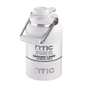 RTIC 0.5 Gal Ceramic-Lined Insulated Outback Water Bottle Jug Drinkware - Leak-Proof Flask