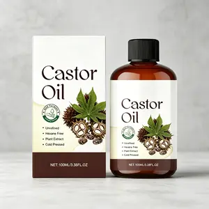 100% Pure Castor Oil 100ml – Cold Pressed & Unrefined – For Hair Growth, Thicker Brows & Lashes – Deep Moisturizer for Skin – Hexane Free