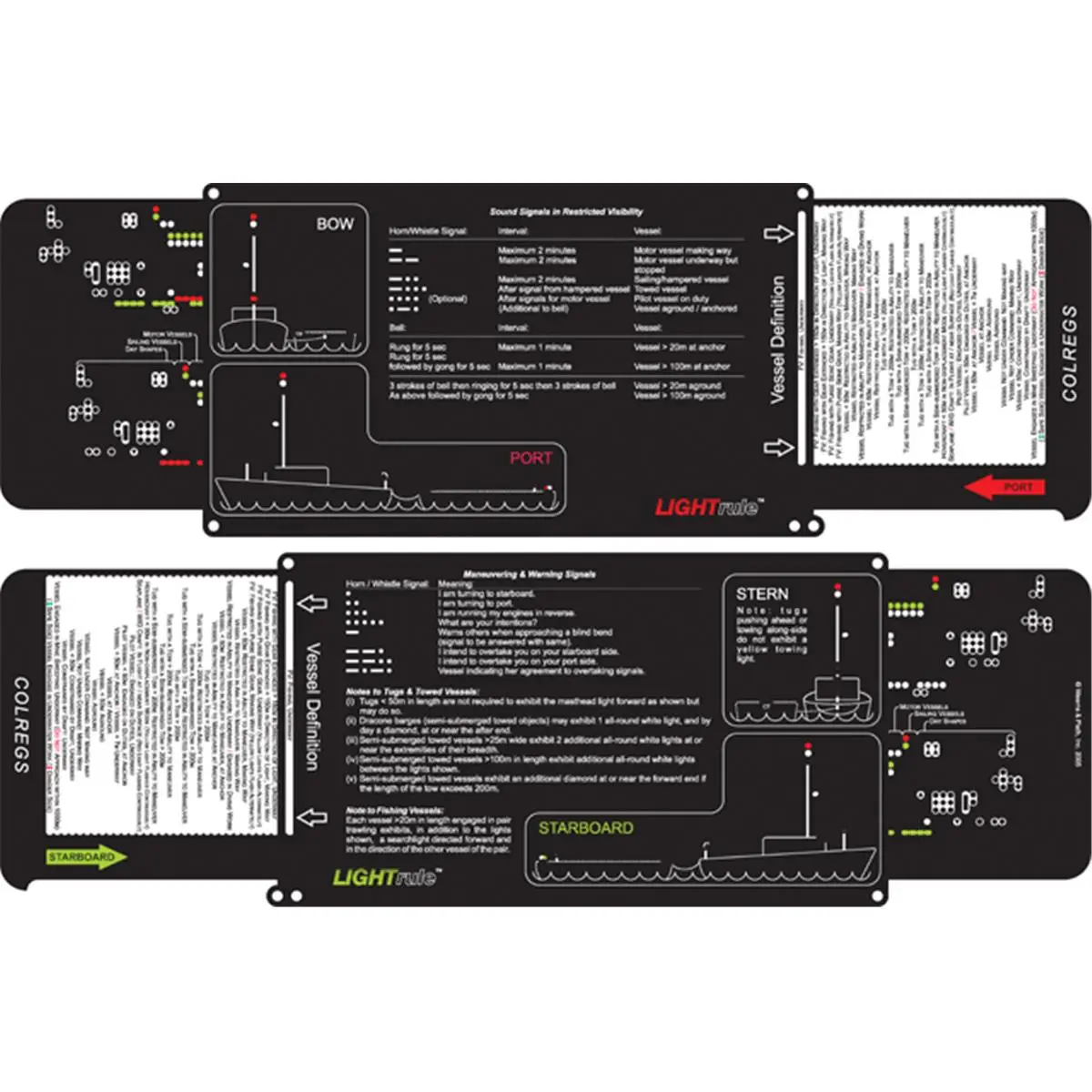Weems & Plath Marine Navigation LIGHTrule Key - Plastic, Compact, 16x5.25in, Safety Nautical Guidance Tool, Excellent Aid for Coast Guard Exams, Audible Signals for Restricted Visibility