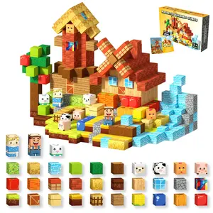 Windmill Farm Magnetic Building Blocks 100/150 Pieces - Magnetic Construction Set DIY Construction Toys with Color Box, Handcraft Ability Training | Perfect Birthday & Holiday Gifts for Kids Aged 3-12 Stem Magnetic Blocks