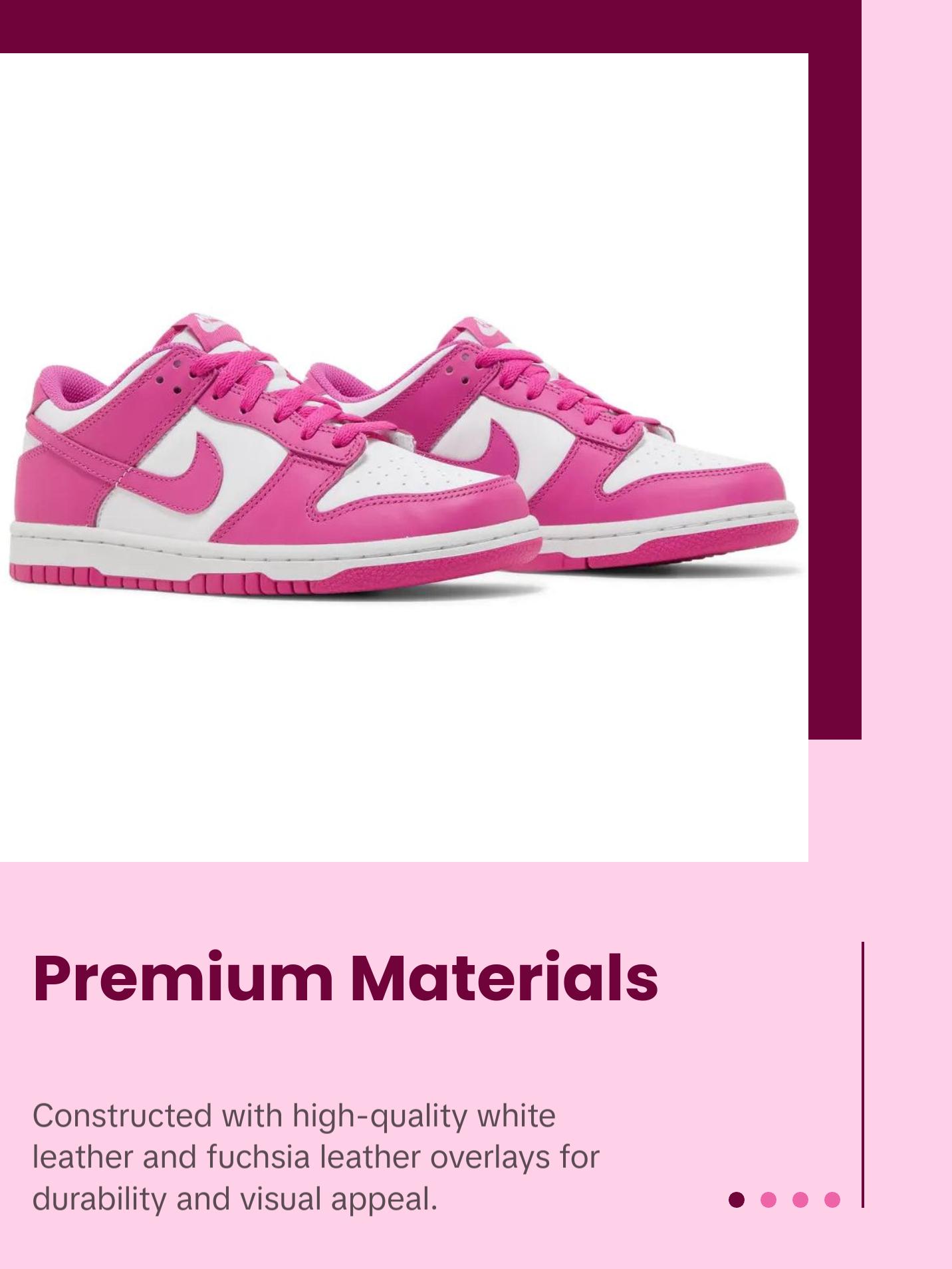 Nike Dunk Low “Active Fuchsia” Fashion Girl Sneakers Footwear Running Shoe