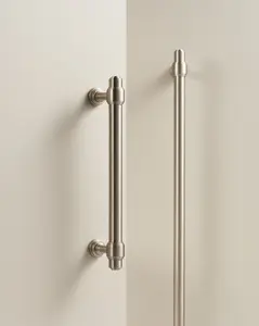 BURLINGTON TURNED-END PULL IN BRUSHED NICKEL