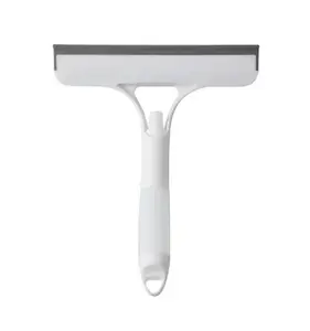 3-In-1 Multifunctional Window Cleaning Scraper with Spray Lightweight Plastic Tool for Glass and Mirrors Cleaner White