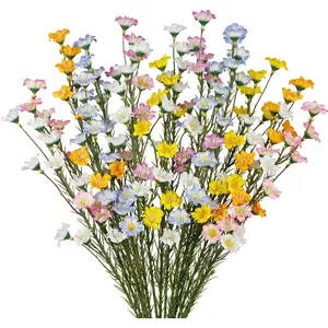 CITYES 16Pcs Artificial Wildflowers with Stems Bulk Silk Spring Flowers Floral Picks Multicolor Fake Forsythia Branches Faux Wildflowers Arrangements for Home Decor Indoor Outdoor Wedding Centerpieces