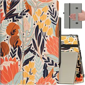 Case for  Kindle Fire  8 Tablet & 8 Plus Tablet(12th Generation/10th Generation, 2024/2022/2020 Release), Slim Vegan Leather Folding Stand Cover with Auto Wake/Sleep, Protea