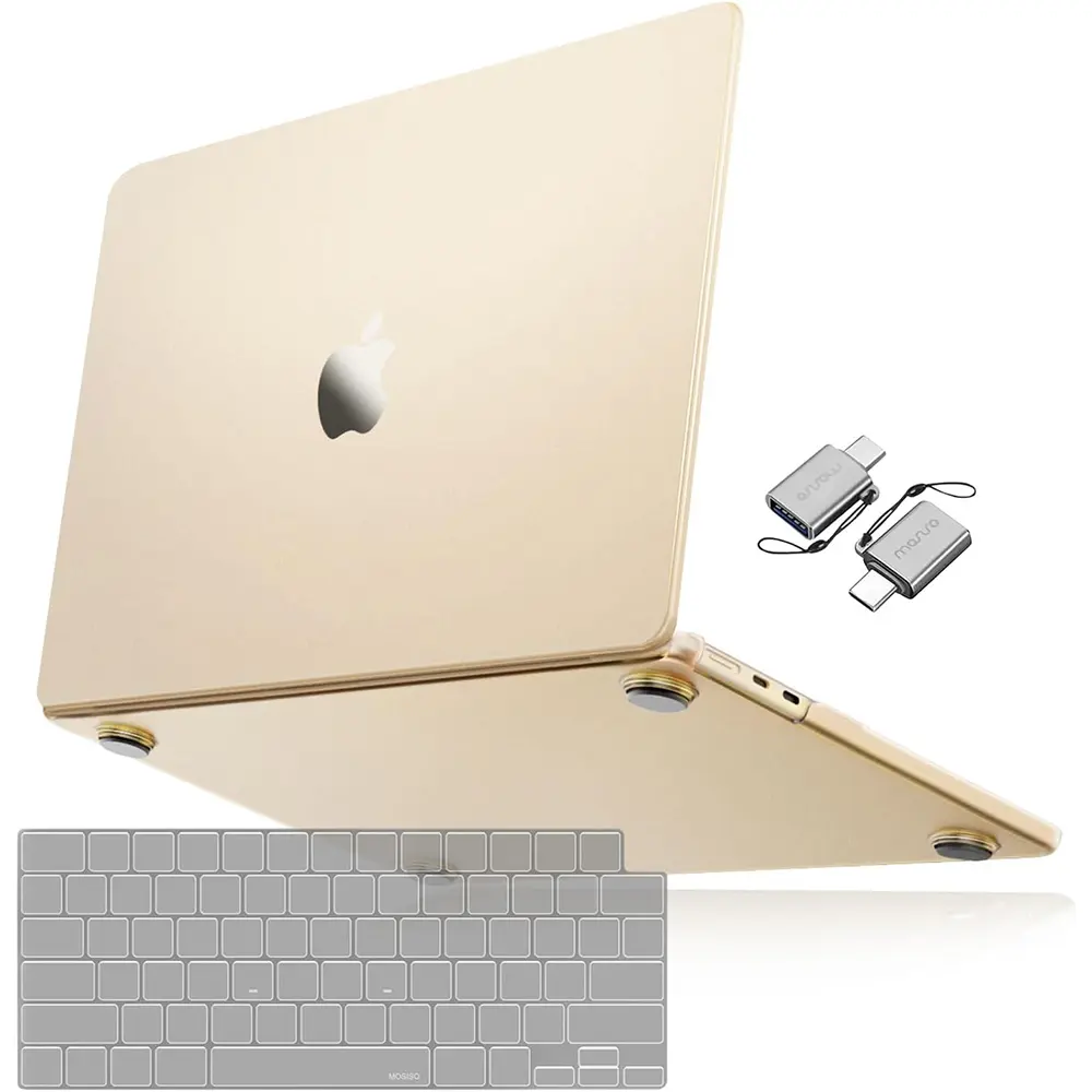 MOSISO Polycarbonate Laptop Case for MacBook Air 15 inch 2025-2023 Release (M4 A3241/M3 A3114/M2 A2941) - Lightweight, Natural Look Ultra-Thin Hard Shell, Keyboard Cover, Full Access Type-C Accessory, Screen Protector