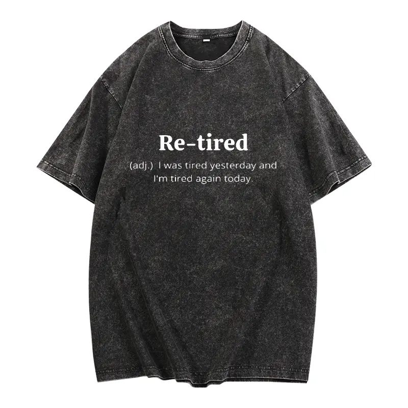 washed T-shirt-black