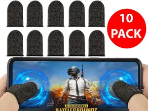 10 Pcs Screen PUBG Gaming Finger Sleeve Game Controller Mobile Sweatproof Gloves
