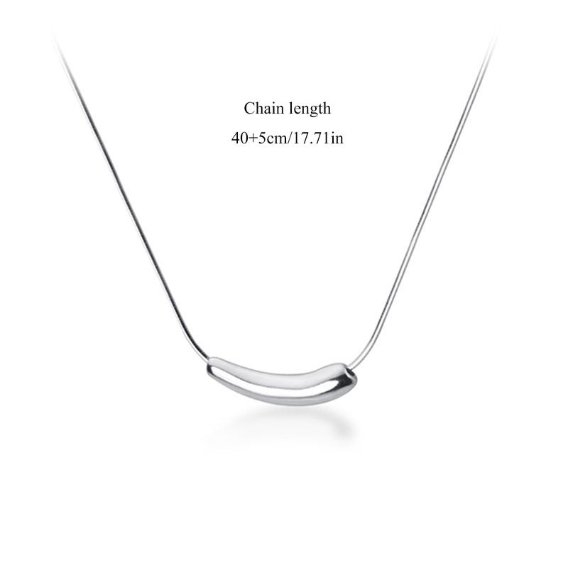KISSFOO Stainless Steel Mini Eggplant Collarbone Necklace for Women Daily Accessories KISSFOO Stainless Steel Mini Eggplant Collarbone Necklace for Women Daily Accessories