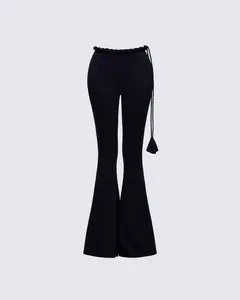 Sailor Black Jersey Twist Waist Pant