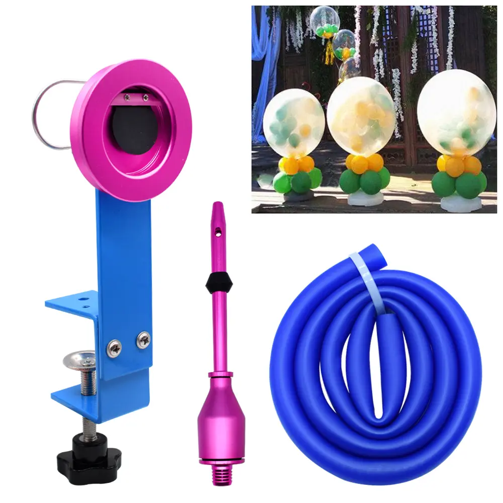 Cherish XT Stainless Steel Compact Balloon Stuffing Tool Kit with Knotting Function - 1 Inflation Pump, 1 Light - Home Festive Supplies for Birthday Decor, Balloon Arch