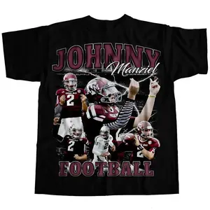 Johnny Manziel Football Shirt, Vintage 90s Graphic Style Johnny Manziel Tshirt, Football Shirt, Sport T-shirt, Gift For Fans.