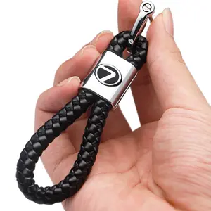 Lexus Car Braided Rope Keychain, Metal Key Chain Ring, Personalized Car Logo Key Holder Accessory, Creative Braided Metal Ring Key Charm