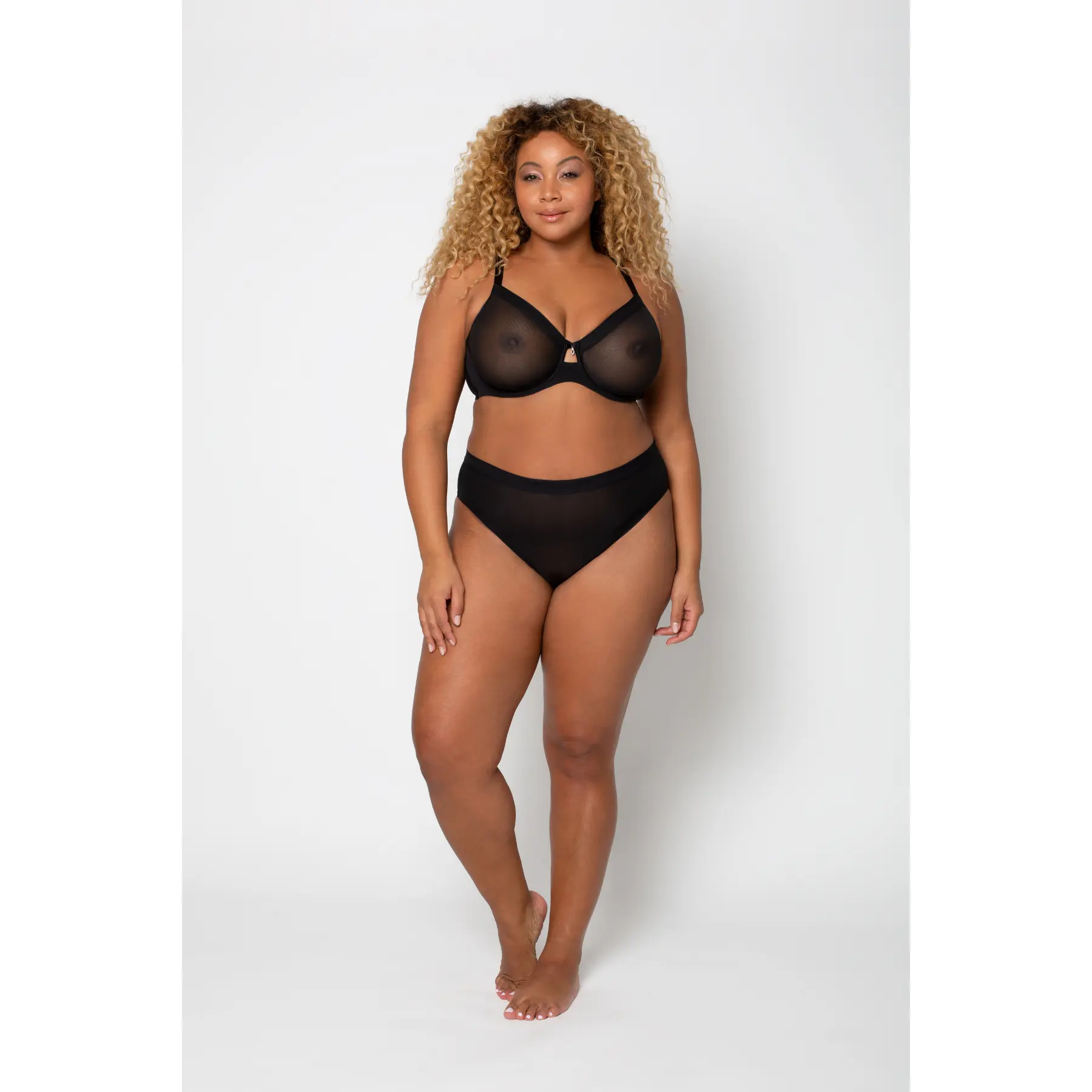 SHEER MESH UNLINED FULL COVERAGE BRA