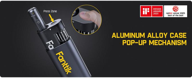 Fanttik F2 Master Mini Cordless Rotary Tool Kit 4V, Brushless Motor 25000 RPM, Revostor Hub, 35 Accessories, Portable Lightweight Design Drill Bits, for 3D printer