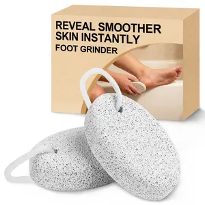 2PCS Natural Pumice Stone Double Sided Hard Skin Callus Remover for Feet Hands Dead Skin Removal Heavy Duty Pedicure Tools Exfoliation