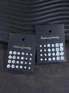 Fashion Simple Rhinestone Decorated Stud Earrings, Casual Jewelry for Party, Daily Clothing Decor, Trendy All-match & Exquisite Jewelry for Birthday Gift, Earrings Set