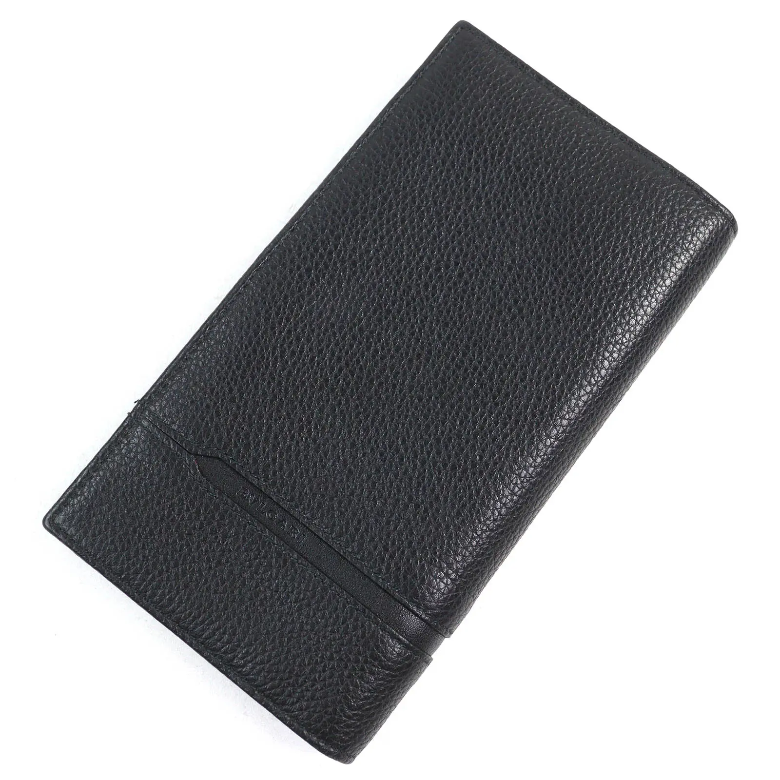 Pre-owned Bvlgari Others Small Leather Goods OCTO Logo embossed leather long wallet