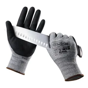 COOLJOB A3 Cut Resistant Safety Work Gloves, Touchscreen, Fishing Gloves（Grey）