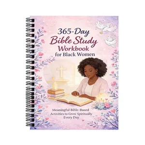 Women 365 Day Bible Study Coil Book, Christian Spiritual Diary Notebook, Faith Growth Prayer Journal, Religious Reading Log