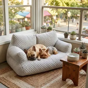 Large Dog Cool Bed, Ice-Cool Summer Pet Sofa, Orthopedic Large Dog Cool Bed, Waterproof Detachable Cover, Non-Slip Base, Washable, Great Gift